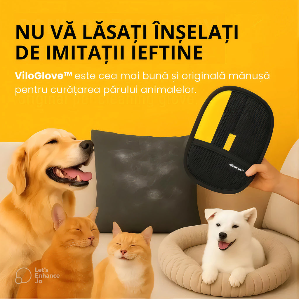 ViloGlove™ – Mănușa supremă pentru îndepărtarea părului animalelor de companie